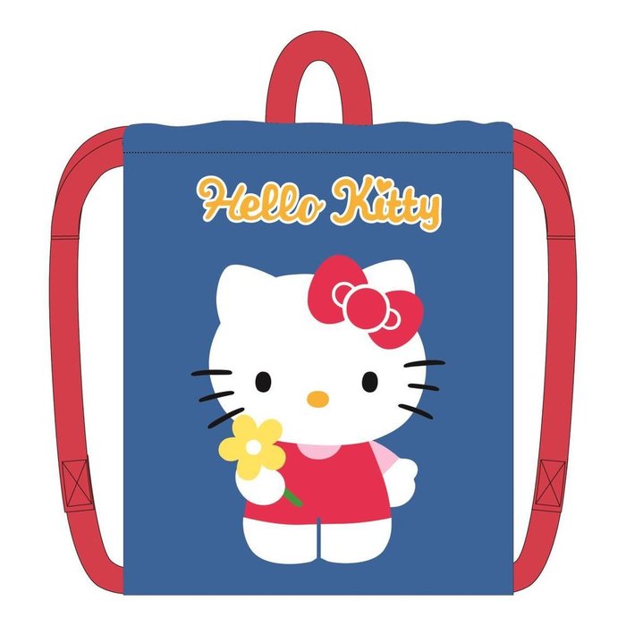 SAQUITO ESCOLAR DE CUERDAS HELLO KITTY FLOR | CERDA DISEÑO