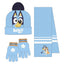 Conjunto 3 Piezas Bufanda Bluey Cerda Regalo