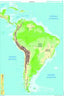 Mapa mural América Central y Sur Galego CUMIO para aulas y oficinas