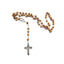 Rosario madera Virgen del Camino baño plata De Bussy