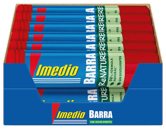 PEGAMENTO BARRA IMEDIO 21 GRAMOS RENATURE SIN DISOLVENTES | 12 UNIDADES | (PRODUCTOS IMEDIO, S,A,)