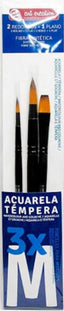 Pinceles acuarela y tempera Talens set 3 de talla mediana