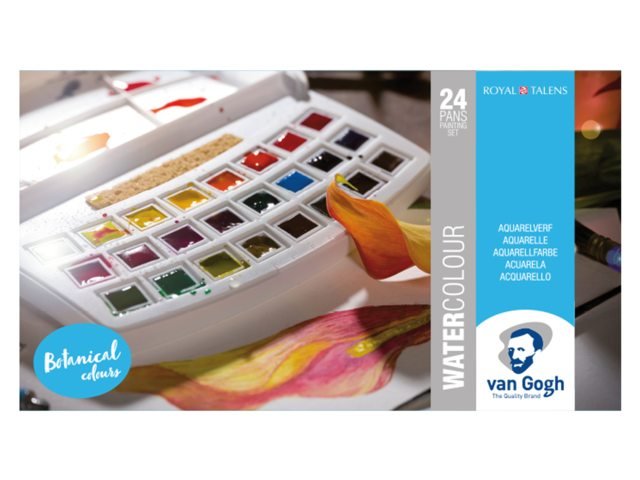 ACUARELA VAN GOGH ESTUCHE PLASTICO 24 COLORES BOTANICA | 1 UNIDADES | (TALENS ESPAÑA)