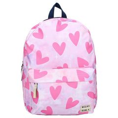 MOCHILA INFANTIL MILKY KISS PINK HEARTS | VADOBAG