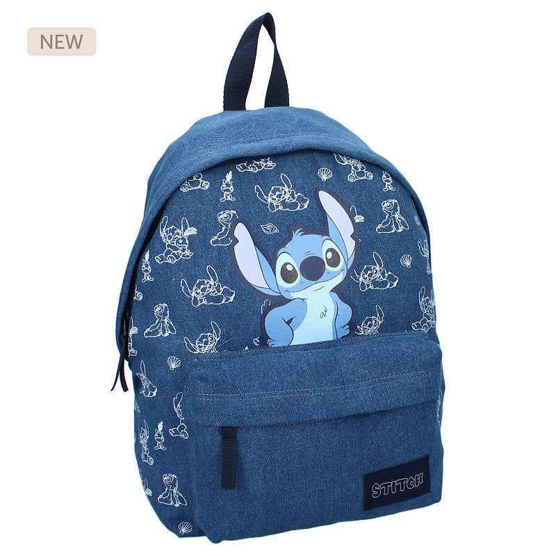 MOCHILA ESCOLAR 37CM STITCH DENIM REVIVAL | VADOBAG