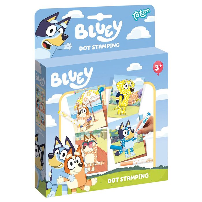 LIBRO COLOREAR POR PUNTOS BLUEY CON 3 COLORES | TOTUM | 1 UNIDAD | 8714274290204