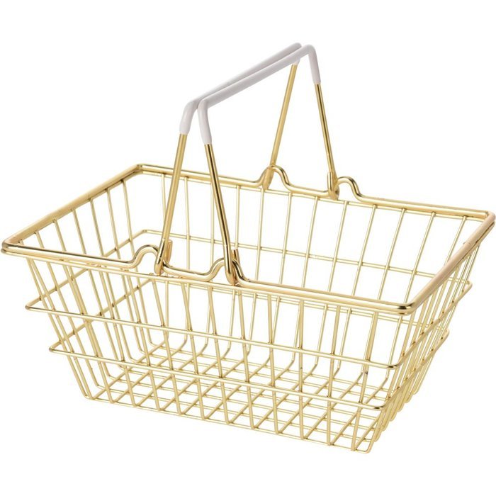 CESTA METALICA DORADA 18X13X8CM | KOOPMAN | 1 UNIDAD | 8719202624304
