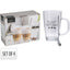 Set 2 Tazas 300ml Vidrio con Cucharita para Latte Machiato Koopman