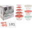 Set 5 Bowls fiambreras cristal colores surtidos Koopman