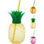 Vaso forma de fruta tropical con pajita, Koopman, 18 ud.