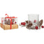 PORTAVELAS DE TE CON CORONA NAVIDEÑA 12CM | KOOPMAN CHRISTMAS | 1 UNIDAD | 8721037657853
