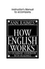How English Works Instructor's Manual