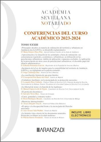 ANALES 2023 2024 TOMO XXXIII ACADEMIA SEVILLANA DEL NOTARIAD - 9788410850217