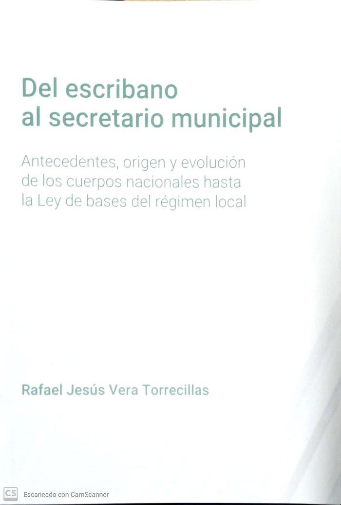 DEL ESCRIBANO AL SECRETARIO MUNICIPAL - 9788411220255