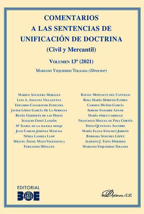 COMENTARIOS A LAS SENTENCIAS DE UNIFICACION DE DOCTRINA CIV - 9788411224130
