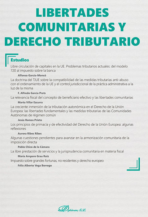 LIBERTADES COMUNITARIAS Y DERECHO TRIBUTARIO - 9788411705127