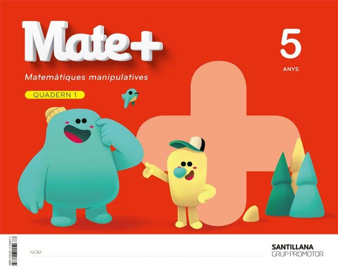 QUADERN MATEMATIQUES MANIPULAT, 5AÑOS 20 MATE + | AA,VV | 9788413152677 (Grup Promotor Santillana)