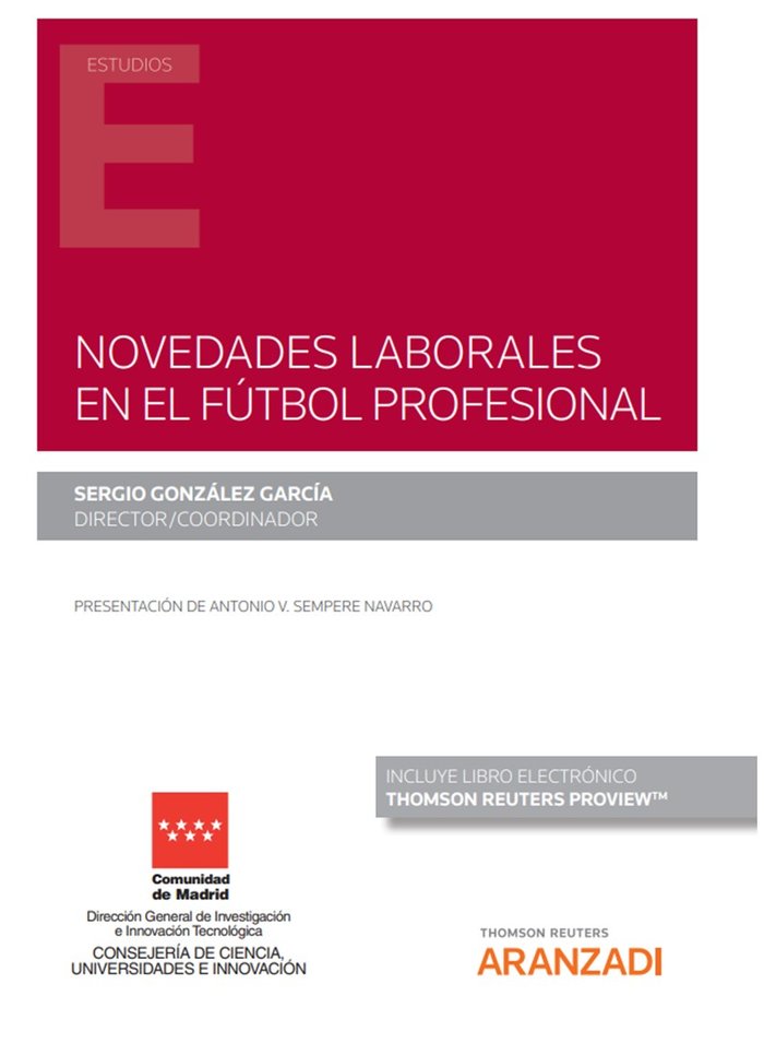 NOVEDADES LABORALES EN EL FUTBOL PROFESIONAL PAPEL Y EBOOK - 9788413917450