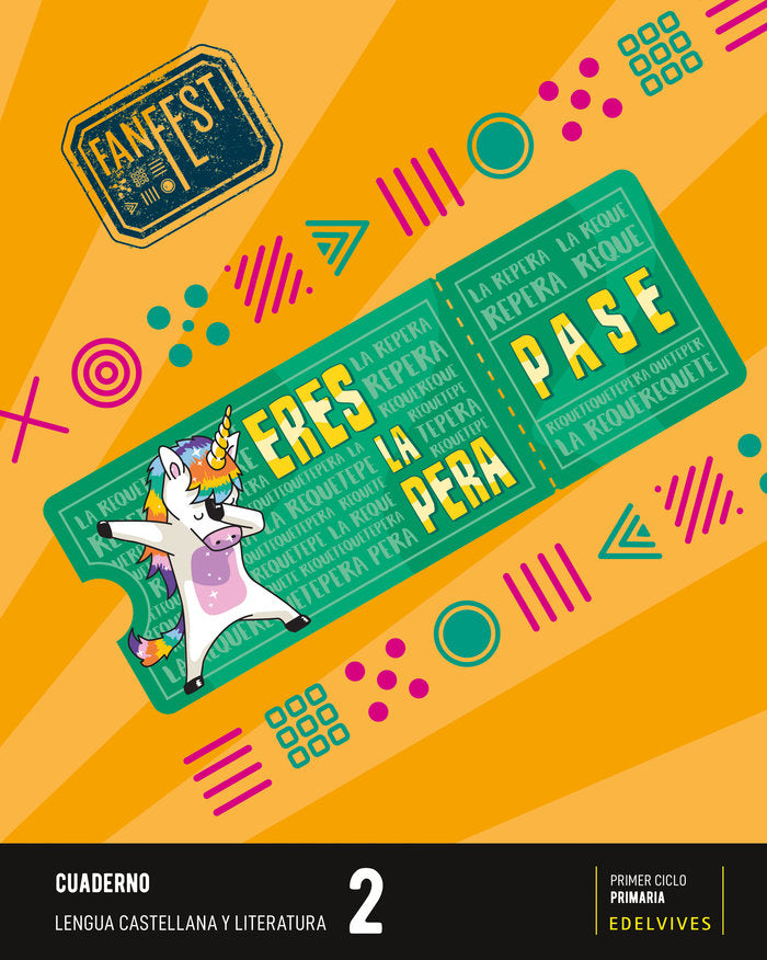 CUADERNO LENGUA 2º de Primaria 23 FANFEST | AA,VV | 9788414039953 (Edelvives)