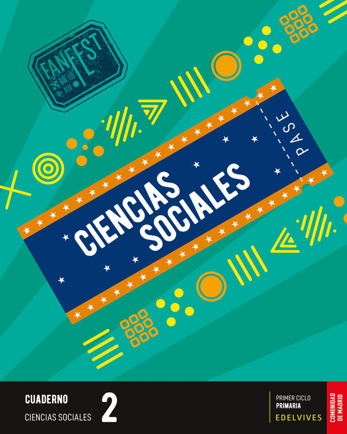 CUADERNO CIENCIAS SOCIALES 2º de Primaria MADRID 23 FANFEST | AA,VV | 9788414045756 (Edelvives)