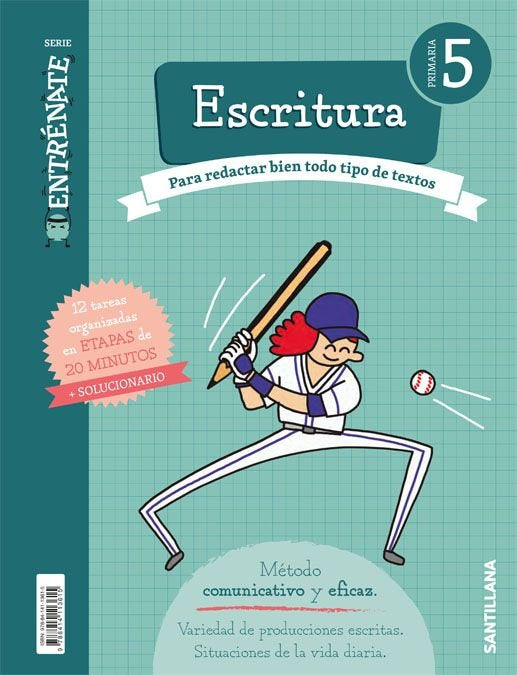 CUADERNO ESCRITURA SERIE ENTRENATE 5 PRIMARIA | Varios autores | 9788414113615 (Santillana)