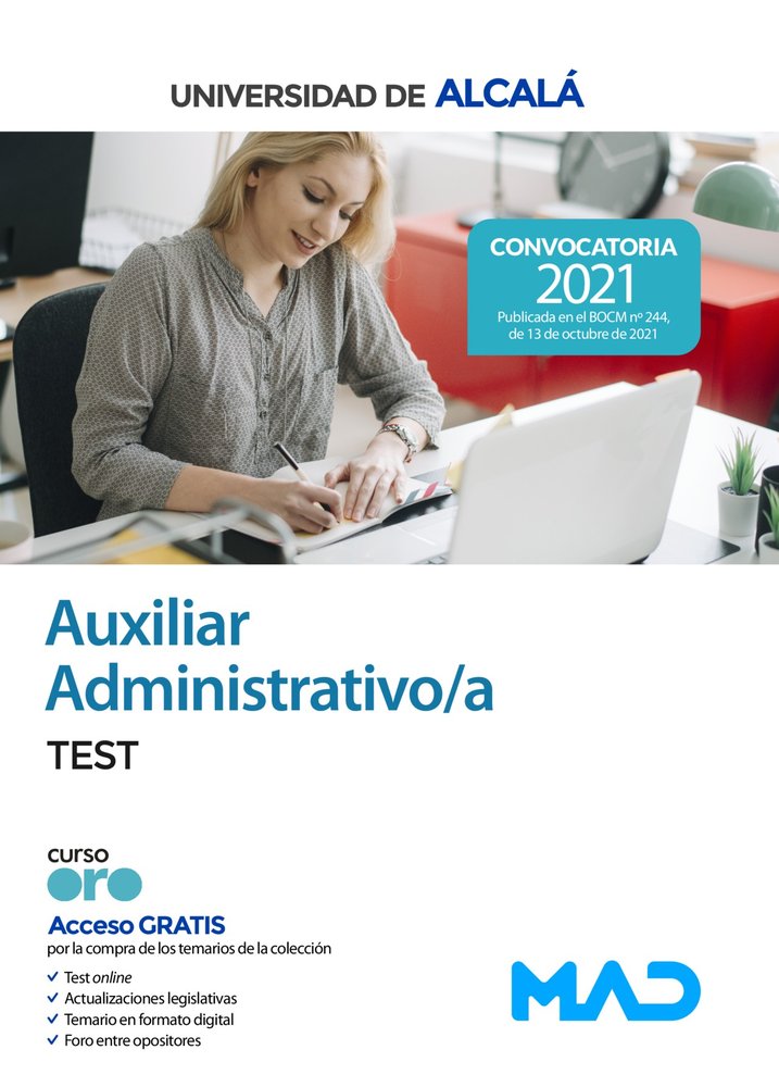 AUXILIAR ADMINISTRATIVO UNIVERSIDAD DE ALCALA TEST | AA,VV | MAD | 9788414252376