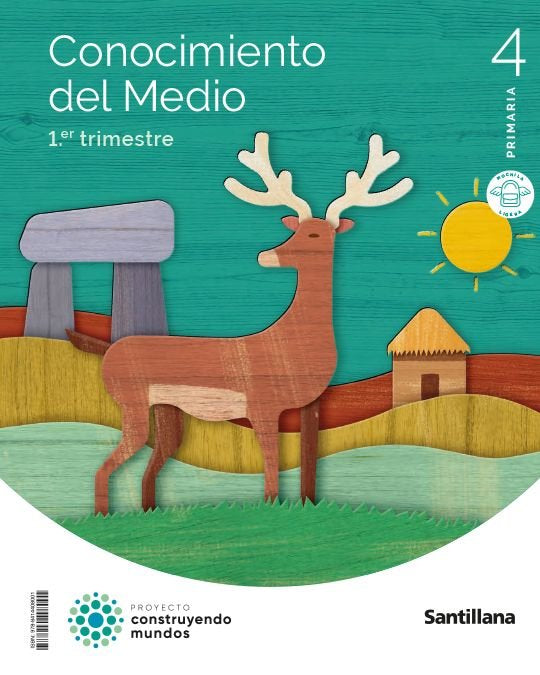 CONOCIMIENTO DEL MEDIO MOCHILA LIGERA 4 PRIMARIA CONSTRUYENDO MUNDOS | Varios autores | 9788414408001 (Santillana)