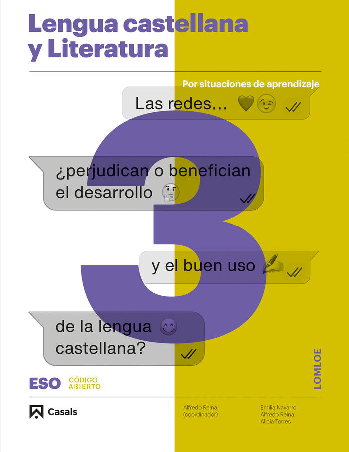 Lengua castellana y Literatura 3ºESO LOMLOE ANDALUCIA | Varios autores | 9788421881927 (CASALS)