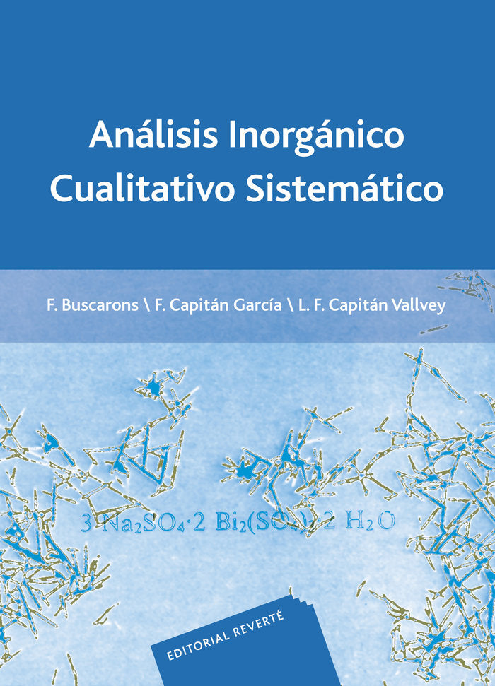 ANALISIS INORGANICO CUALITATIVO SISTEMAT - 9788429170832