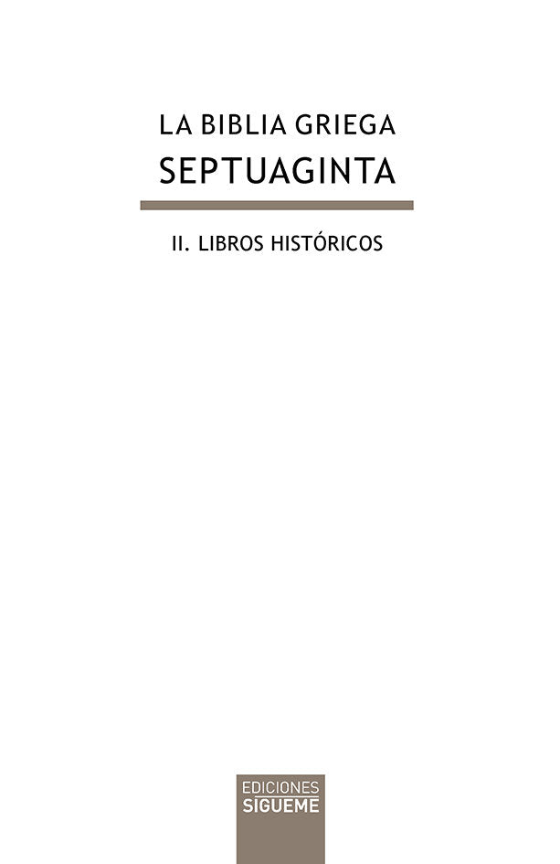SEPTUAGINTA II BIBLIA GRIEGA - 9788430117802