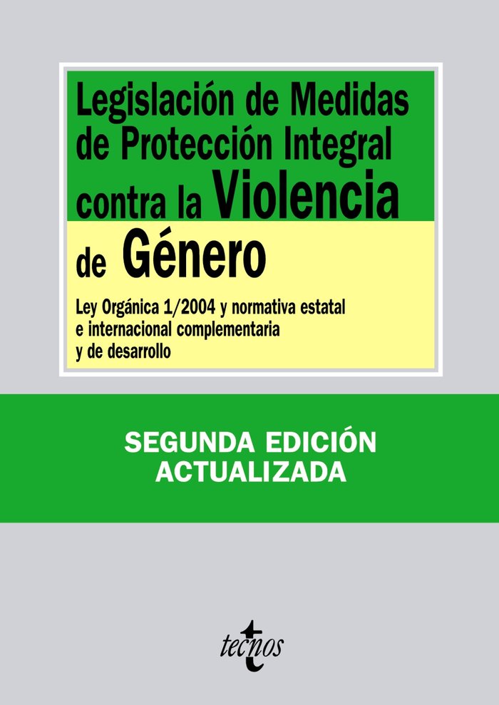 LEGISLACION MEDIDAS PROTECCION INTEGRAL CONTRA VIOLENCIA 2ª - 9788430952205