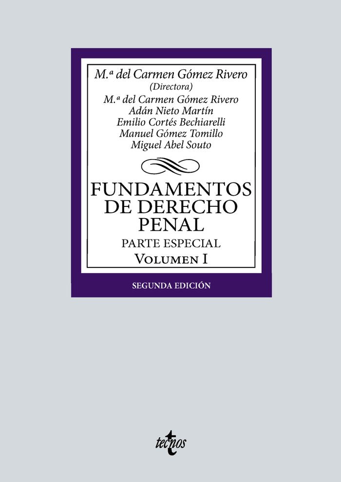 FUNDAMENTOS DE DERECHO PENAL VOLUMEN I PARTE ESPECIAL - 9788430988273