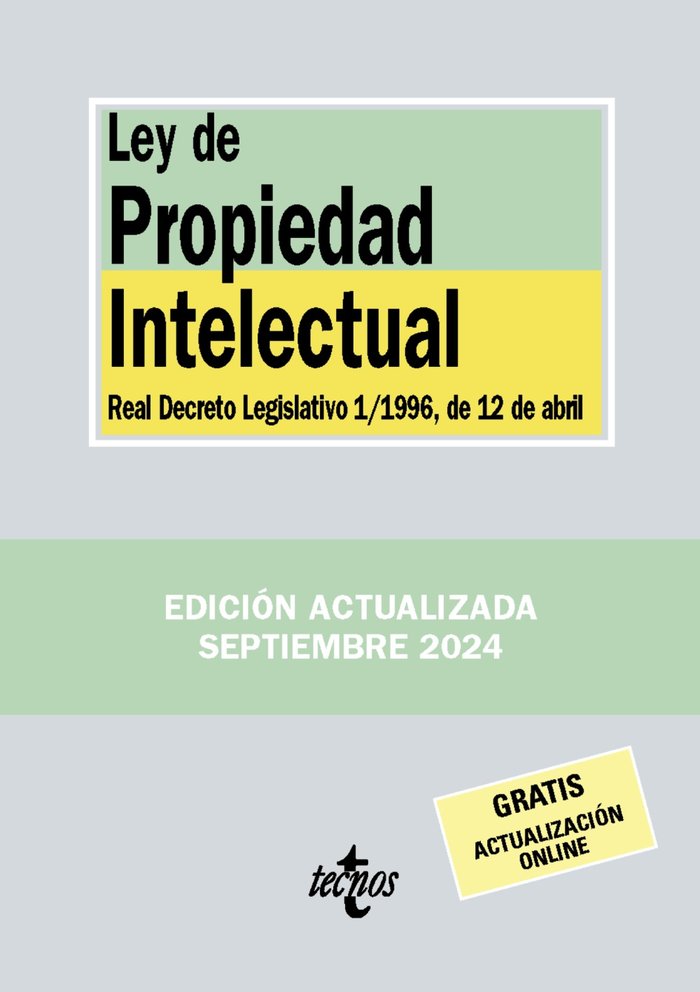 LEY DE PROPIEDAD INTELECTUAL 6ªED - 9788430991051