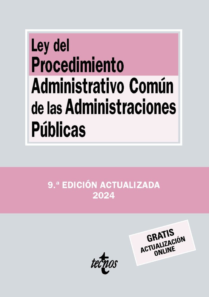 LEY PROCEDIMIENTO ADMINISTRATIVO COMUN ADMINISTRACION 9ªED - 9788430991068