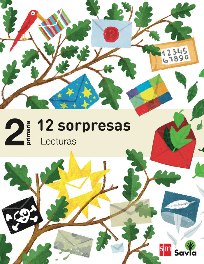 LECTURAS 2º de Primaria 12 SORPRESAS SAVIA 15 SMVAR12EP | AA,VV | 9788467579130 (Sm)