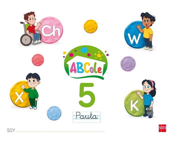 CUADERNO LECTOESCRITURA 5 ABCOLE 17 5 AÑOS PAUTA | AA,VV | 9788467592252 (Sm)