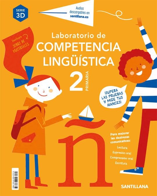 LABORATORIO COMPETENCIA LINGUISTICA 2º de Primaria 3D 20 ENTRENATE | AA,VV | 9788468027579 (Santillana)