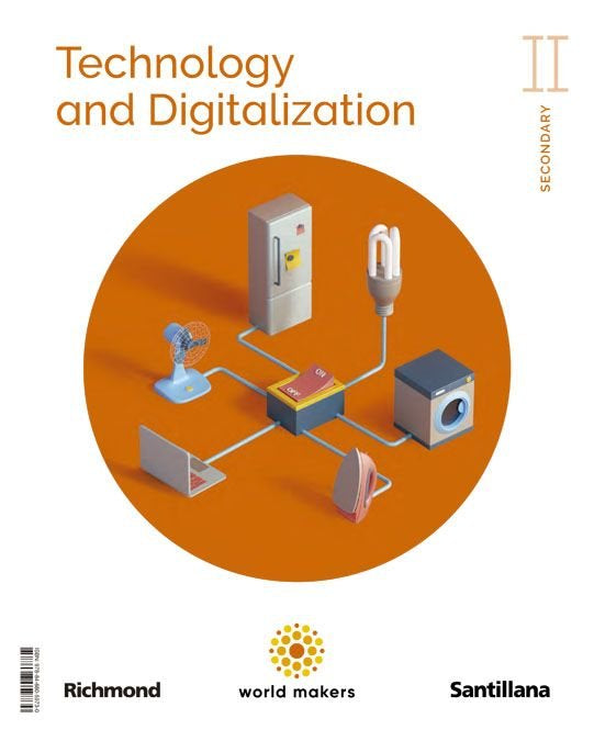 TECNHNOLOGY AND DIGITALIZATION II ESO WORLD MAKERS | Varios autores | 9788468059730 (SANTILLANA)