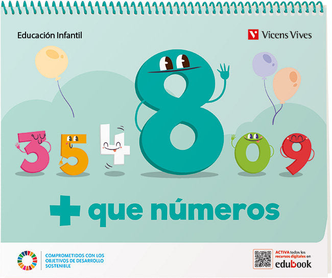 MAS QUE NUMEROS CUADERNO 8 EI5 22 | | 9788468283012 (Vicens Vives)