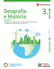 ✅ GEOGRAFÍA E HISTORIA 3º ESO 3.1/3.2 GEOGRAFÍA ECONÓMICA COMUNIDAD EN RED (MEC) VV.AA. VICENS-VIVES - 9788468284774