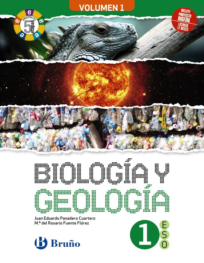 Biología y Geología 1ºESO 3 volúmenes Proyecto 5 etapas | Varios autores | 9788469633151 (BRUÑO)