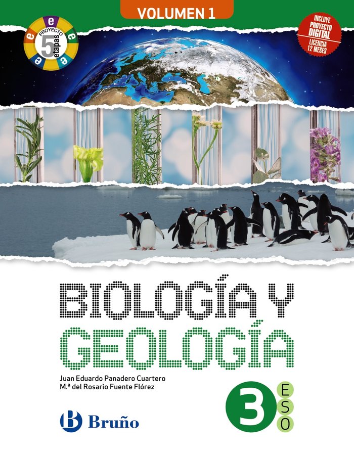 Biología y Geología 3ºESO 3 volúmenes Proyecto 5 etapas | Varios autores | 9788469633274 (BRUÑO)
