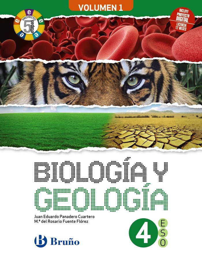 Biología y Geología 4ºESO 3 volúmenes Proyecto 5 etapas | Varios autores | 9788469634066 (BRUÑO)