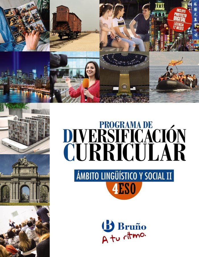 Diversificación Curricular Ámbito Lingüístico y Social 4ºESO A tu ritmo | Equipo Bruño | 9788469634103 (BRUÑO)