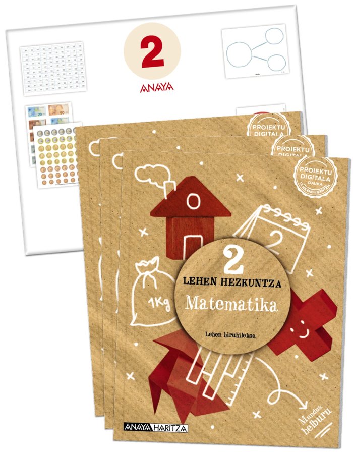 MATEMATIKA 2º de Primaria EUSKERA MUNDUA 22 | CARVAJAL SANCHEZ, ANA ISABEL/DE LA ROSA | 9788469894354 (Anaya Texto)