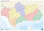 Mapas mudos de Andalucía políticos CUMIO para aprender y decorar