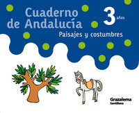 CUADERNO ANDALUCIA 3AÑOS 08 PAISAJES COSTUMBRES SANVAR03EI | Varios Autores | 9788483051870 (Santillana)
