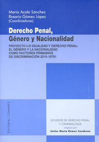 DERECHO PENAL GENERO Y NACIONALIDAD - 9788490452332