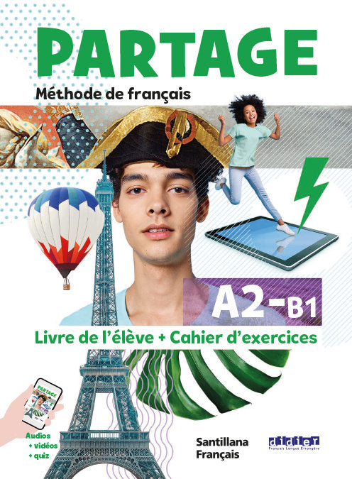 ✅ PARTAGE A2/B1 2ºBACH LIVRE+CAHIER 23 I AA,VV I SANTILLANA I 9788490498231