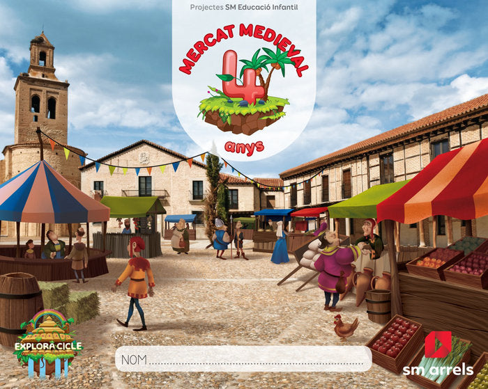 MERCAT MEDIEVAL NIVEL 2 4 ANYS VALENCIANO 18 EXPLORA | MENENDEZ CAMARENA, PILAR/DOMÍNGUEZ CABAL | 9788491077503 (Sm)